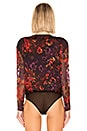 view 4 of 5 Maren Bodysuit in Plum & Red Floral