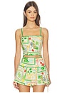 view 1 of 4 Heidi Top in Green Yellow Farm