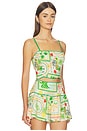 view 2 of 4 Heidi Top in Green Yellow Farm