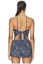 view 3 of 4 Shaniya Top in Navy Bandana