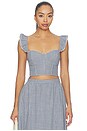 view 1 of 5 Wedelia Top in Blue Gingham