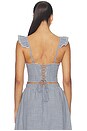 view 3 of 5 Wedelia Top in Blue Gingham