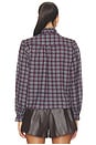 view 4 of 5 Alyssa Top in Eggplant Plaid