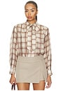 view 1 of 5 Mabry Top in Brown Plaid