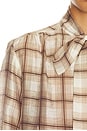 view 6 of 5 Mabry Top in Brown Plaid