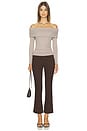 view 5 of 5 Diamante Top in Brown Gingham