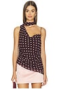 view 1 of 5 Adrie Top in Brown Polka Dot