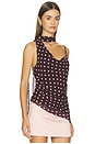 view 2 of 5 Adrie Top in Brown Polka Dot