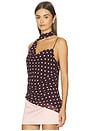 view 4 of 5 Adrie Top in Brown Polka Dot