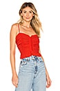 view 1 of 4 Riley Top in Coral Red