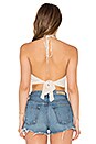 view 3 of 5 La Flor Halter Crop Top in Cream