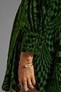 view 6 of 7 RUNWAY Wave Burnout Velvet Dress in Leaf Green