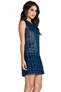 view 3 of 6 RUNWAY Pop Tweed and Textured Linen Dress in Sapphire Multi