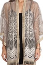 view 5 of 6 Wild Rose Crochet Lace Kimono in Linen