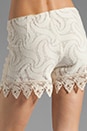 view 6 of 7 Кружевные шорты со смешанными завихрениями in Cream