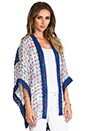 view 2 of 6 Icon Scarf Print Kimono in Cornflower