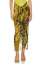 view 1 of 6 Santorini Sarong in Chartreuse Floral Print