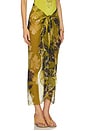 view 2 of 6 Santorini Sarong in Chartreuse Floral Print