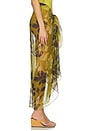 view 3 of 6 Santorini Sarong in Chartreuse Floral Print