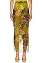 view 4 of 6 Santorini Sarong in Chartreuse Floral Print