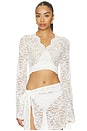 view 1 of 4 X Gigi & Olive Palm Island Lace Top in Bridal White