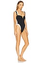 view 2 of 3 Cannes One Piece Swimsuit in Black & Ivory