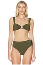 view 1 of 4 Cannes Bikini Top in Juniper Green