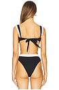 view 3 of 4 Cannes Bikini Top in Black & Ivory