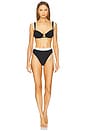view 5 of 5 Tahiti Bikini Bottom in Black & Ivory