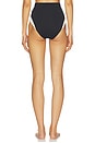 view 3 of 4 Cote D'azur Bikini Bottom in Black & Ivory