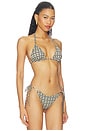 view 2 of 5 TOP BIKINI TRIANGULAR GILI in Navy & Gold Link Print