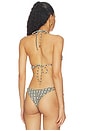 view 3 of 5 TOP BIKINI TRIANGULAR GILI in Navy & Gold Link Print