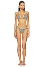 view 4 of 5 BRAGUITA BIKINI ATADURA LATERAL GILI in Navy & Gold Link Print