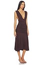 view 2 of 3 Lina Midi in Burnt Chocolate
