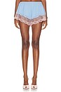 view 1 of 6 Misia Short in Powder Blue & Pink