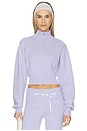 view 1 of 6 Gianna Zip Up Cardigan in Powder Blue