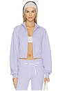 view 2 of 6 Gianna Zip Up Cardigan in Powder Blue