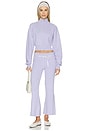 view 6 of 6 Gianna Zip Up Cardigan in Powder Blue