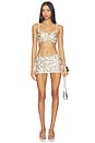 view 5 of 6 Soiree Mini Skirt in Champagne in Champange