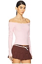 view 2 of 4 Off Shoulder Long Sleeve in Cherry Blossom