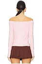 view 3 of 4 Off Shoulder Long Sleeve in Cherry Blossom