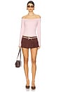 view 4 of 4 Off Shoulder Long Sleeve in Cherry Blossom