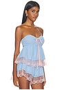 view 3 of 5 Misia Top in Powder Blue & Pink