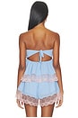 view 4 of 5 Misia Top in Powder Blue & Pink