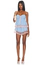 view 5 of 5 Misia Top in Powder Blue & Pink