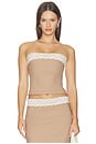 view 1 of 5 Coucou Top in Milk Chocolate & Ivory