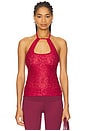 view 1 of 5 Kiss Kiss Halter Top in Red