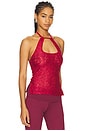 view 2 of 5 Kiss Kiss Halter Top in Red