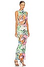 view 2 of 3 ROBE MAXI LOLA FRONT CUT OUT in Watercolor Print