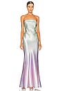view 1 of 4 Eva Ombre Bias Strapless Dress in Multi Ombre